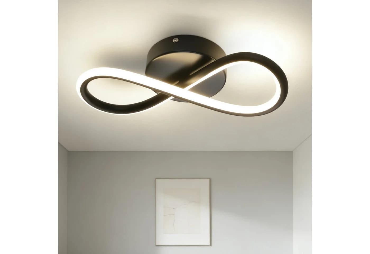 ZMH LED Deckenleuchte Wohnzimmer 3 Blätter Spiralform - Bild 2