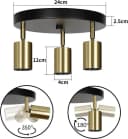 ZMH LED Deckenleuchte 3/6 Flammig Schwarz-Gold Schlafzimmer, Esszimmer, Küche Bild 3