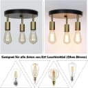 ZMH LED Deckenleuchte 3/6 Flammig Schwarz-Gold Schlafzimmer, Esszimmer, Küche Bild 5