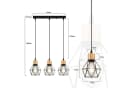 ZMH Pendelleuchte Hängeleuchte Esstisch Sandfarben Metall E27 Esszimmerlampe Schwarz Küchenlampe Bild 3
