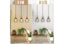 ZMH Pendelleuchte Hängeleuchte Esstisch Sandfarben Metall E27 Esszimmerlampe Schwarz Küchenlampe Bild 4