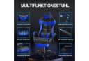 Ferghana Gaming-Stuhl mit Massagefunktion, Kopfstütze und Fußstütze Bild 1