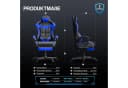 Ferghana Gaming-Stuhl mit Massagefunktion, Kopfstütze und Fußstütze Bild 5