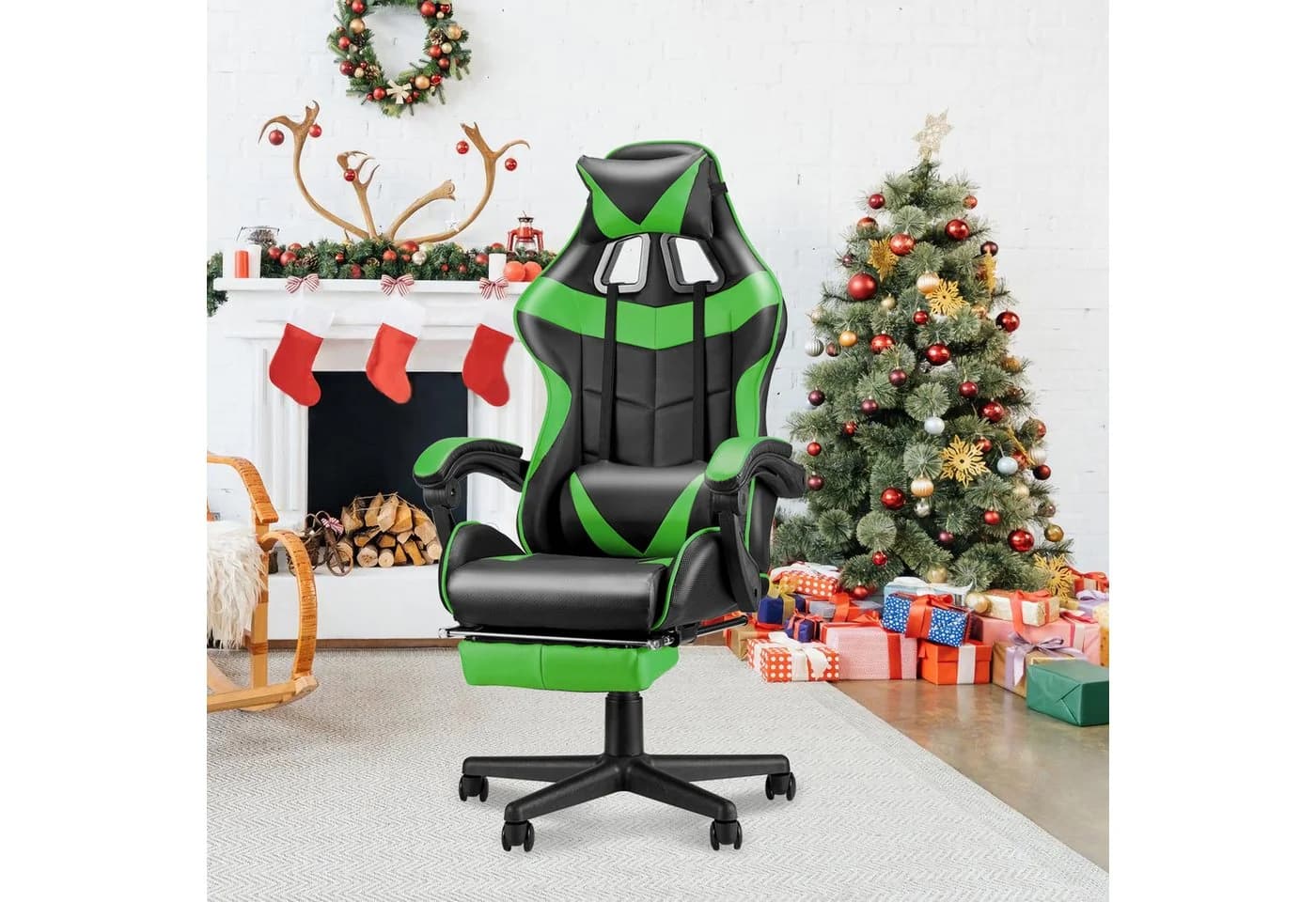 Ferghana Gaming-Stuhl mit Massagefunktion und Fußstütze - Bild 2