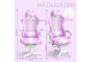 Ferghana Gaming Chair Racing Stuhl Lila mit Fußstütze & Kopfstütze Bild 3