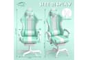 Ferghana Gaming Chair mit Fußstütze und verstellbarer Kopfstütze Bild 3