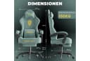 Huracan Gaming-Stuhl Grün mit Massagefunktion und Fußstütze Bild 1