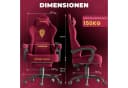 Huracan Gaming-Stuhl mit Massagefunktion und Fußstütze Rot Bild 1