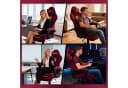 Huracan Gaming-Stuhl mit Massagefunktion und Fußstütze Rot Bild 3