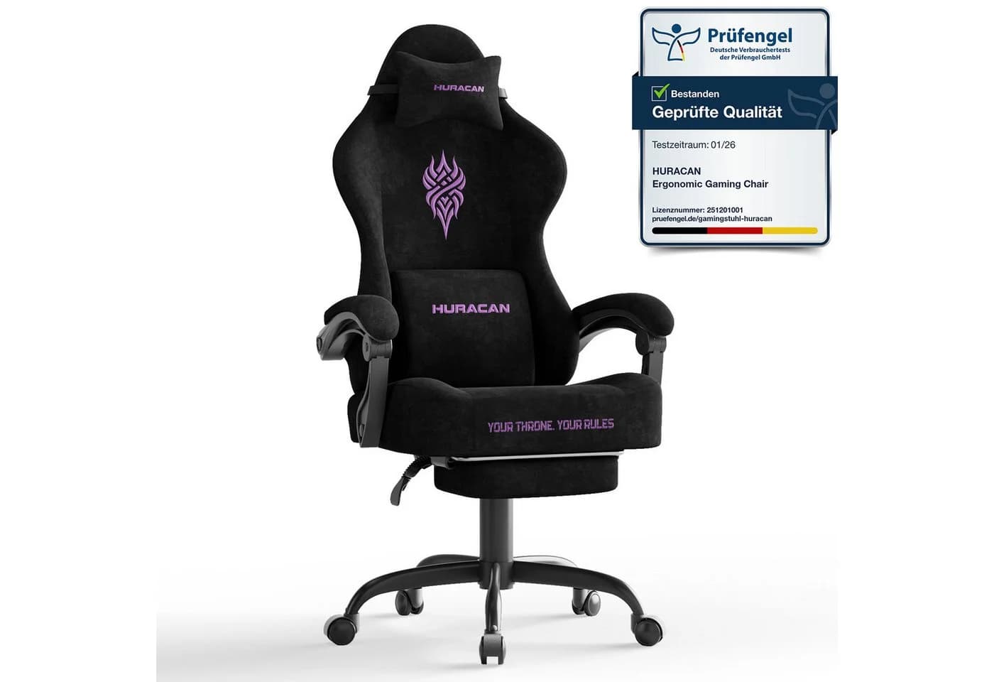 Huracan Gaming-Stuhl Massage Ergonomisch mit Fußstütze - Bild 2