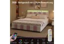 Gdood Stauraumbett Polsterbett mit LED, USB & Schubladen Bild 4
