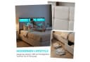 Furnishings Home Polsterbett Stauraumbett mit LED-Beleuchtung und Schubladen Bild 3