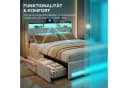 Furnishings Home Polsterbett Stauraumbett mit LED-Beleuchtung und Schubladen Bild 5