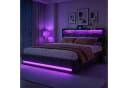 Furnishings Home Polsterbett Stauraumbett Doppelbett 180x200 cm LED USB Bild 2