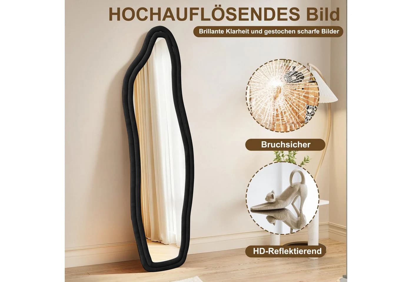 Furnishings Home Ganzkörperspiegel Spiegel Groß Rahmen Modern für Bad & Schlafzimmer - Bild 5