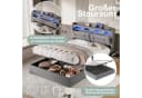 Gdood Polsterbett Doppelbett Grau mit LED Licht und Stauraum Bild 5