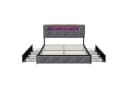 Gdood Polsterbett LED Stauraumbett 140x200cm Doppelbett Bild 1