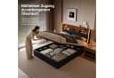 PXloue Funktionsbett Polsterbett Schwarz mit LED und Bettkasten Bild 3