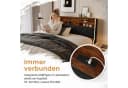 PXloue Funktionsbett Polsterbett Schwarz mit LED und Bettkasten Bild 4
