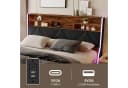 PXloue Funktionsbett Polsterbett Schwarz mit LED und Bettkasten Bild 5
