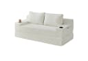 GLP Schlafsofa 2-Sitzer Cord-Stoff Weiß mit Bettfunktion Bild 1