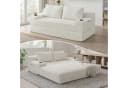 GLP Schlafsofa 2-Sitzer Cord-Stoff Weiß mit Bettfunktion Bild 2