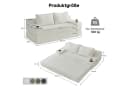 GLP Schlafsofa 2-Sitzer Cord-Stoff Weiß mit Bettfunktion Bild 3