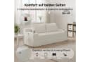 GLP Schlafsofa 2-Sitzer Cord-Stoff Weiß mit Bettfunktion Bild 5