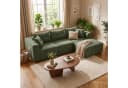 GLP Ecksofa Cord Grün 3-Sitzer mit Hocker Modulsofa Bild 1
