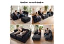 GLP Ecksofa 3-Sitzer mit Hocker Cord Modulsofa Anthrazit Bild 5