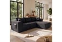 GLP Modulares Ecksofa Cord 254 cm Anthrazit mit Hocker Bild 1