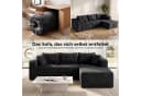 GLP Modulares Ecksofa Cord 254 cm Anthrazit mit Hocker Bild 5