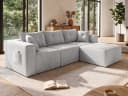 GLP Modulares Ecksofa 254 cm Cord grau mit Hocker Bild 2
