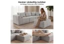 GLP Modulares Ecksofa 254 cm Cord grau mit Hocker Bild 5