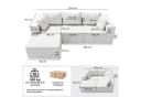 GLP Modulares Ecksofa 254 cm Cord mit Hocker Bild 3