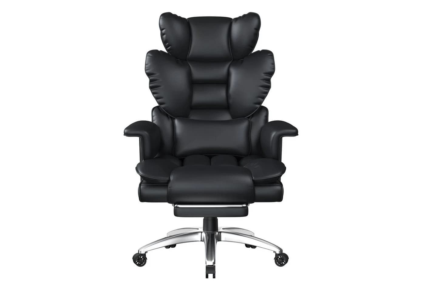 ZAISZE Bürostuhl Ergonomisch mit Ruhefunktion & Fußstütze Schwarz