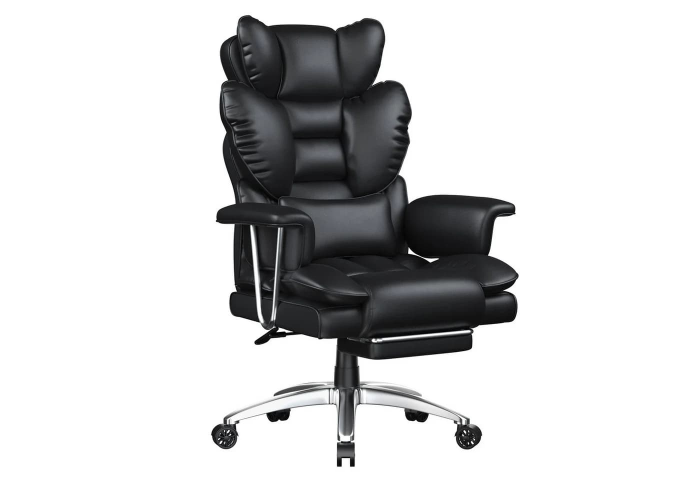 ZAISZE Bürostuhl Ergonomisch mit Ruhefunktion & Fußstütze Schwarz - Bild 2