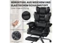 ZAISZE Bürostuhl Ergonomisch mit Ruhefunktion & Fußstütze Schwarz Bild 5