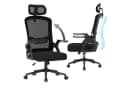 ZAISZE Ergonomischer Bürostuhl drehbar höhenverstellbar schwarz Bild 2