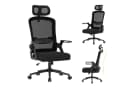 ZAISZE Ergonomischer Bürostuhl drehbar höhenverstellbar schwarz Bild 5