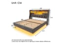 OKWISH Polsterbett mit LED-Beleuchtung, Kopfteil und Ladestation Bild 5