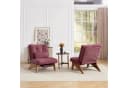 REDOM Loungesessel Verstellbar Weinrot Kordstoff Holzbeine Bild 1