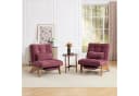 REDOM Loungesessel Verstellbar Weinrot Kordstoff Holzbeine Bild 2
