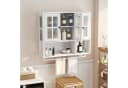 REDOM Hängeschrank 3-türiger Wandschrank aus MDF mit Glastür & Handtuchhalter Bild 3