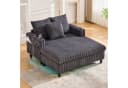 REDOM Loungesofa Chaiselongue-Relaxsessel mit LED-Licht, Getränkehalter & USB-Anschluss, Polsterstuhl Schlafsofa, ergonomisch Bild 2