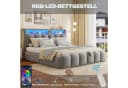 MODFU Polsterbett 180x200 cm mit Stauraum, USB-C & LED Bild 4