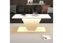 REDOM Couchtisch Hochglanzoberfläche V-Design 100x50x46 cm LED-Beleuchtung Bild 1