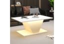 REDOM Couchtisch Hochglanzoberfläche V-Design 100x50x46 cm LED-Beleuchtung Bild 3