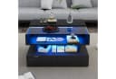 REDOM Höhenverstellbarer Couchtisch Schwarz Hochglanz mit LED & Stauraum Bild 3