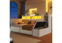 REDOM Schlafsofa mit Samtbezug, LED & USB-Anschlüssen Bild 4